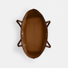 Coach City Tote Bag In Signature Canvas Gold Tan Brown