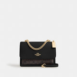 Coach Klare Crossbody Bag In Signature Canvas Gold Walnut Black