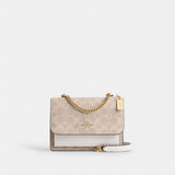 Coach Mini Klare Crossbody Bag In Signature Canvas Gold Sand Chalk