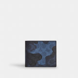 Coach 3 In 1 Wallet In Signature Camo Print Blue Multi