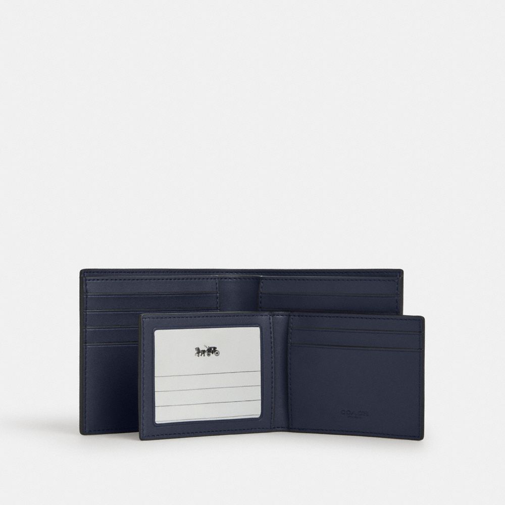 Coach 3 In 1 Wallet In Signature Camo Print Blue Multi