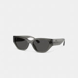 Coach Geometric Cat Eye Sunglasses Transparent Gray