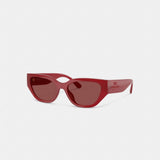 Coach Geometric Cat Eye Sunglasses Red