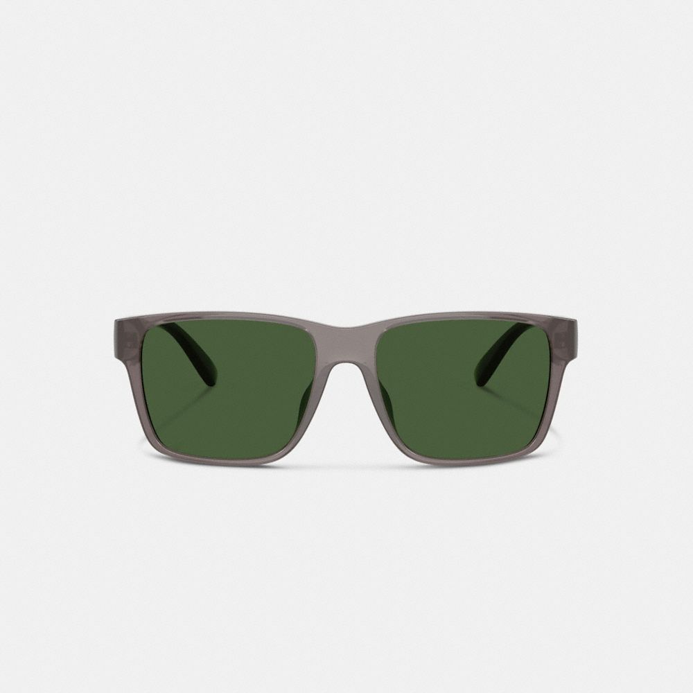 Coach Square Sunglasses Transparent Gray