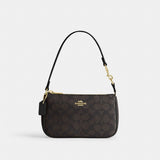 Coach Nolita 19 In Signature Canvas Gold Walnut Black
