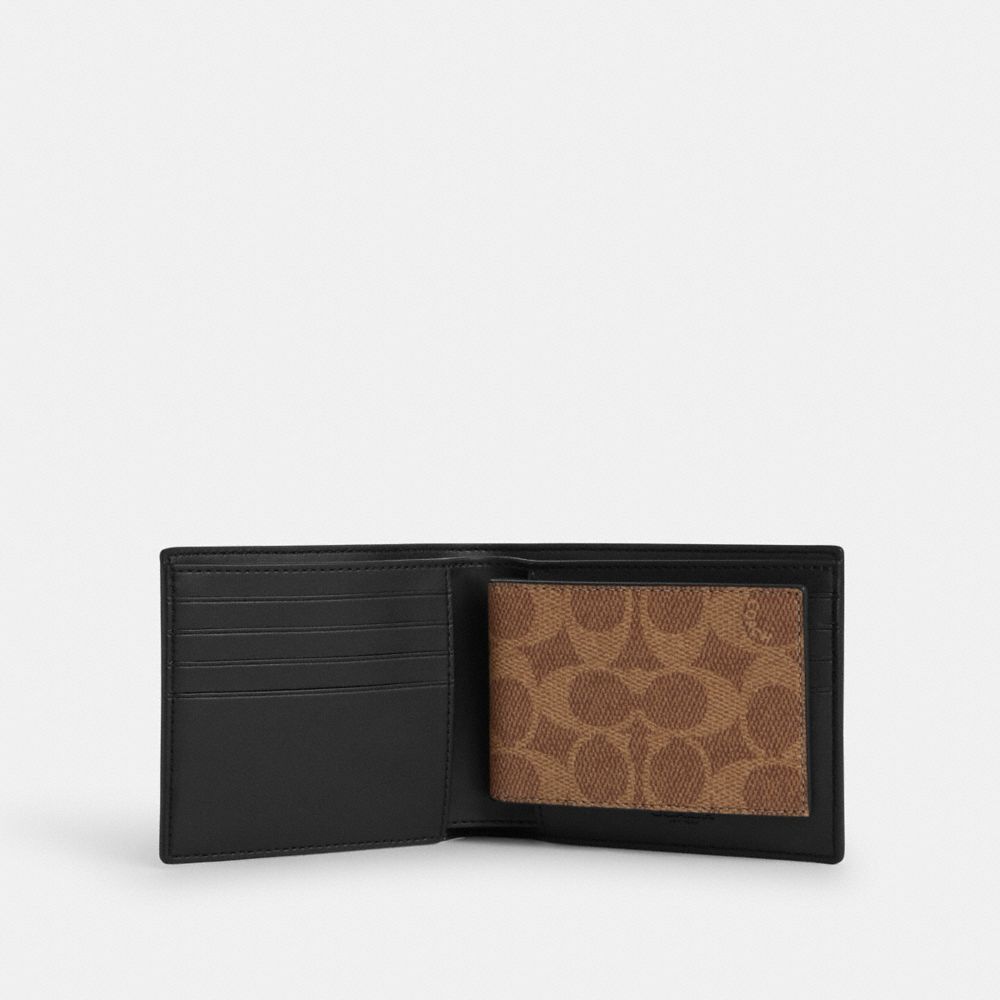 Coach 3 In 1 Wallet In Signature Canvas Mahogany Multi