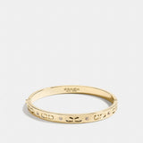 Coach Signature Hinged Bangle Gold