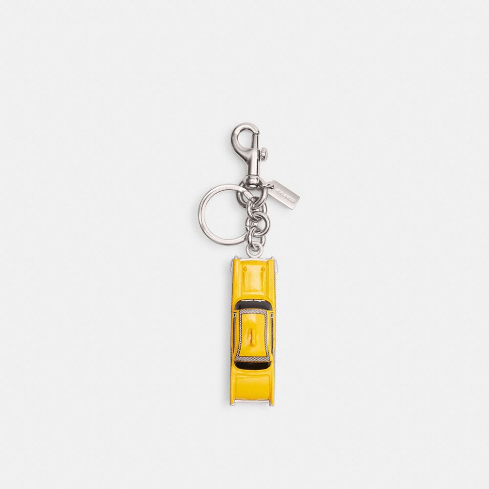 Coach Small Taxi Bag Charm Silver Multi
