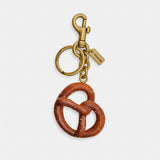 Coach Small Pretzel Bag Charm Brass Multi