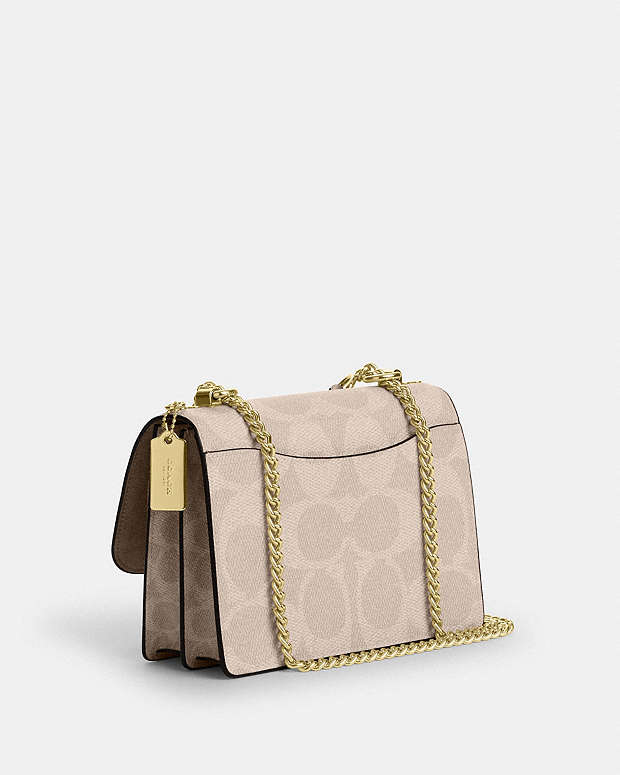 Coach Klare Crossbody Bag In Blocked Signature Canvas Signature Canvas-Gold-Sand-Tan