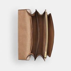 Coach Klare Crossbody Bag In Blocked Signature Canvas Gold Sand Tan