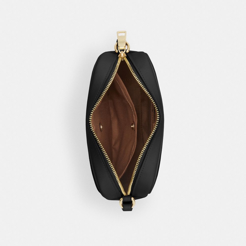 Coach Mini Jamie Camera Bag In Signature Canvas Gold Walnut Black