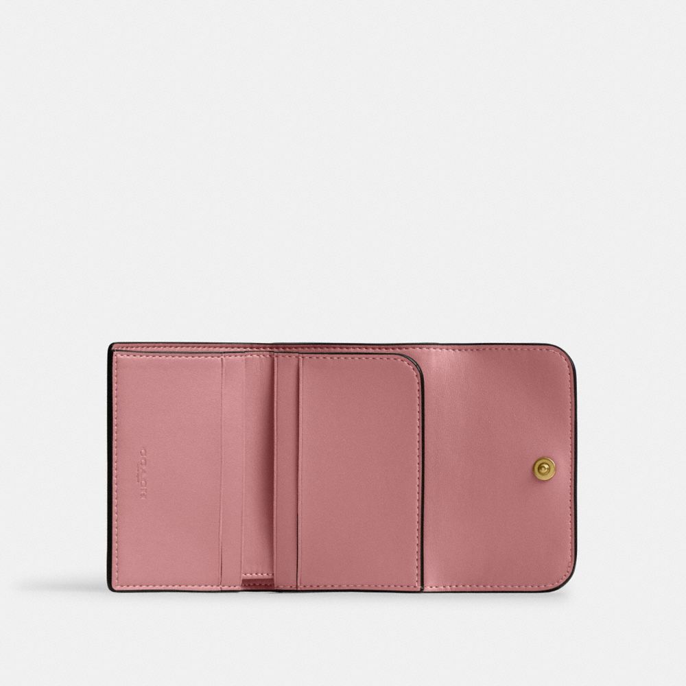 Coach Essential Card Holder Wallet Brass Peony