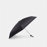Coach Uv Protection Mini Umbrella In Signature Print Silver Graphite
