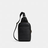 Coach Ethan Pack In Signature Canvas Gunmetal Charcoal Black