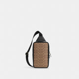 Coach Sullivan Pack In Signature Canvas Gunmetal Tan Black