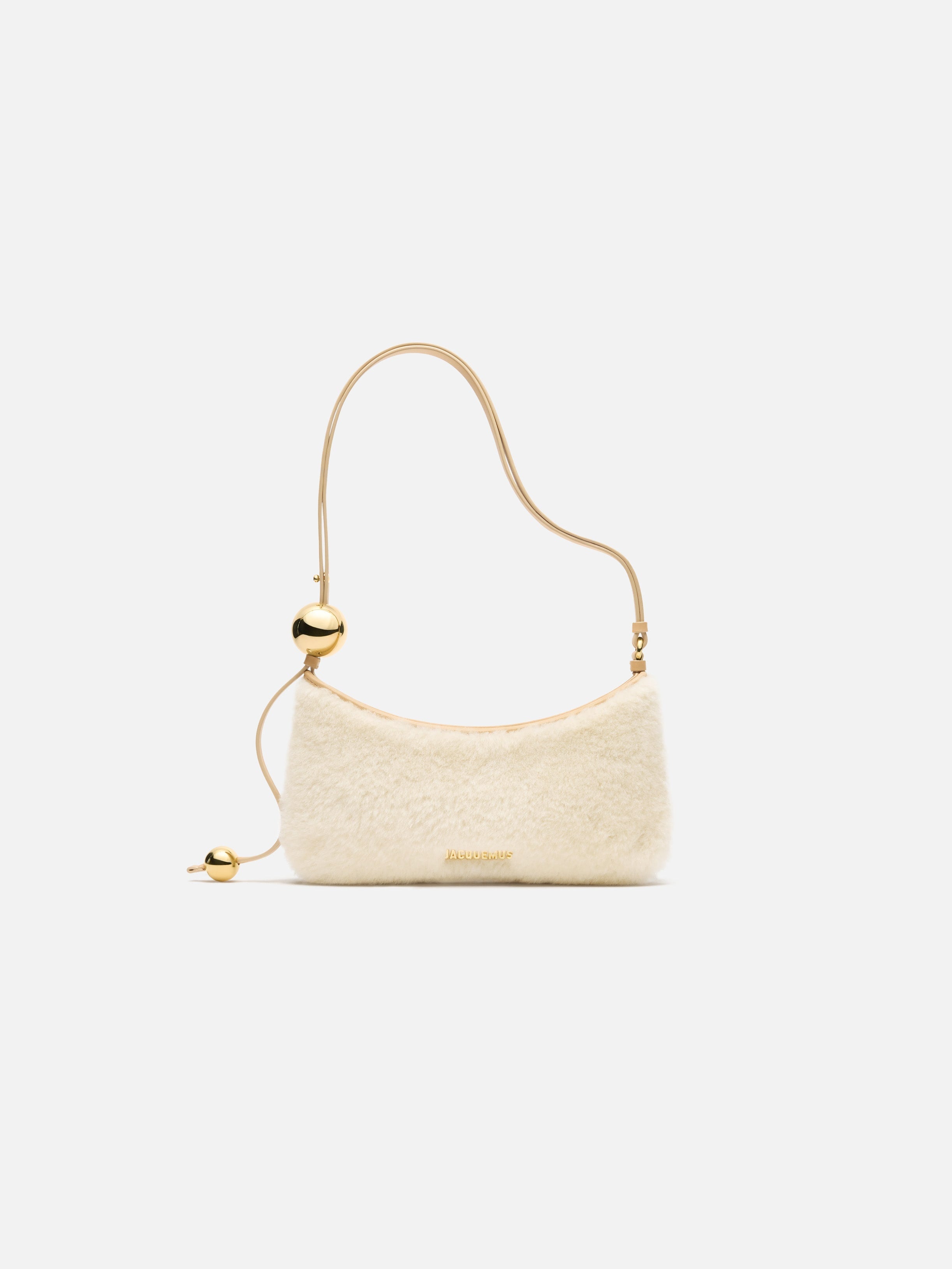 Jacquemus The Bisou Perle Beaded Shoulder Bag Off-White
