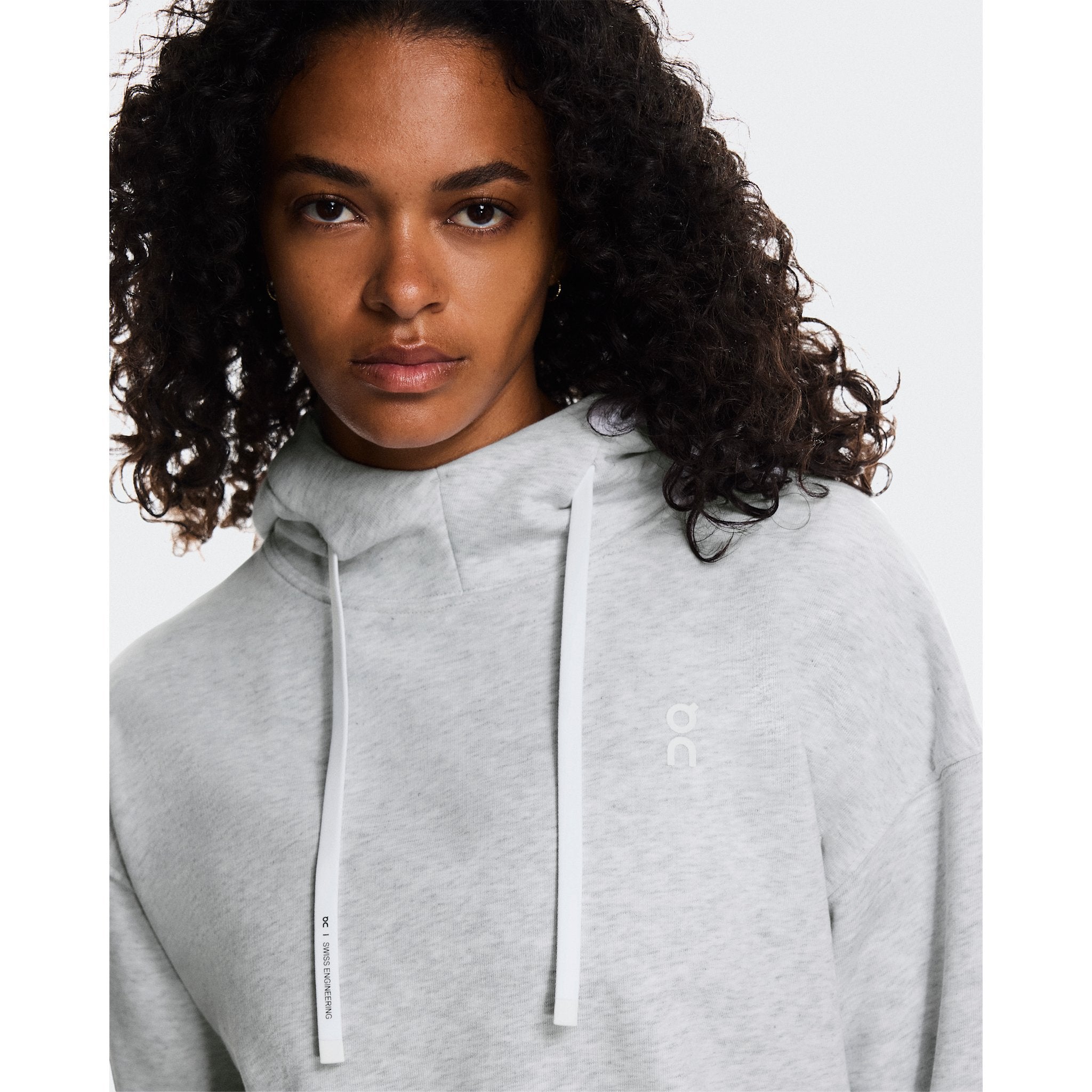 On Club Hoodie Smash Grey Heather