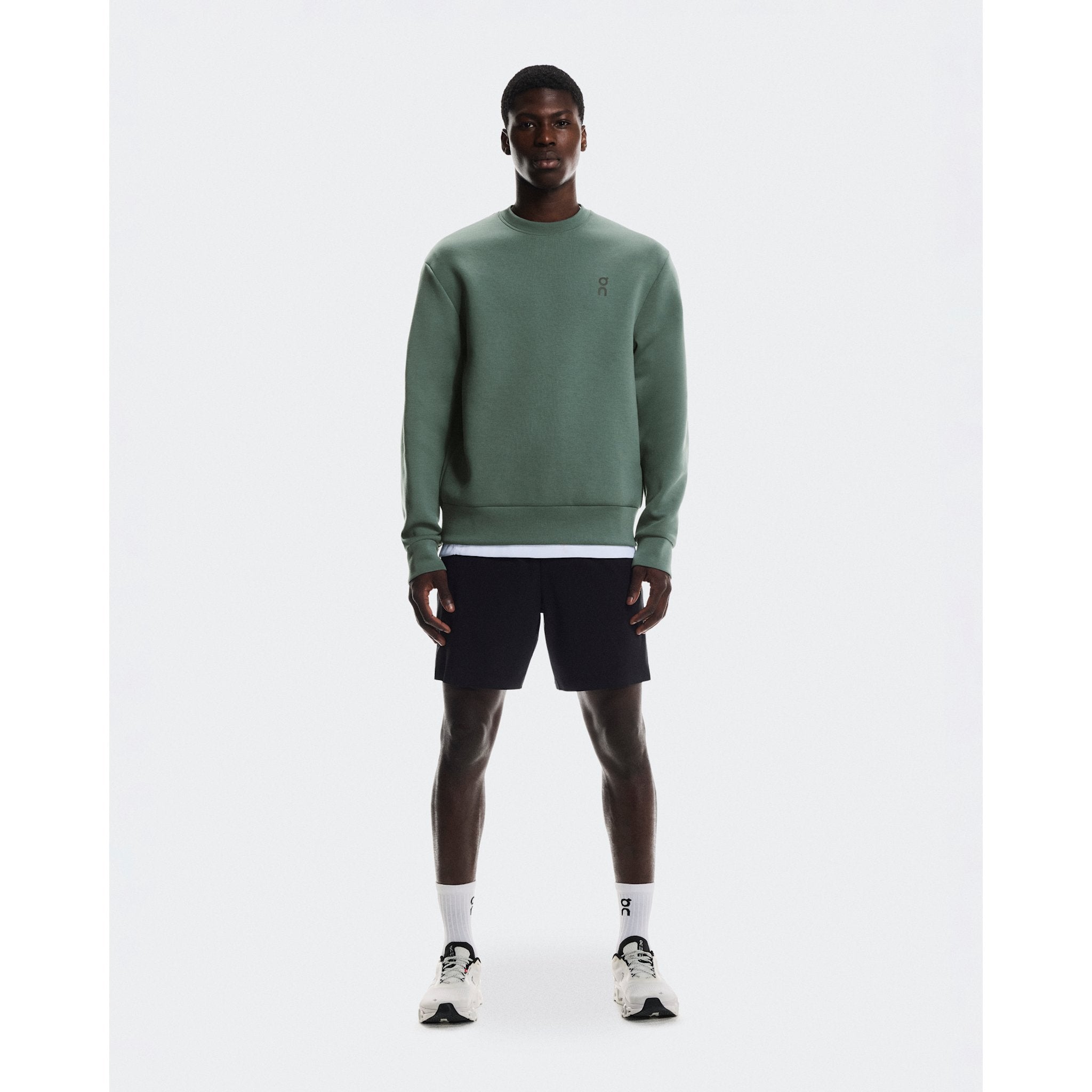 On Focus Tech Crew Olive
