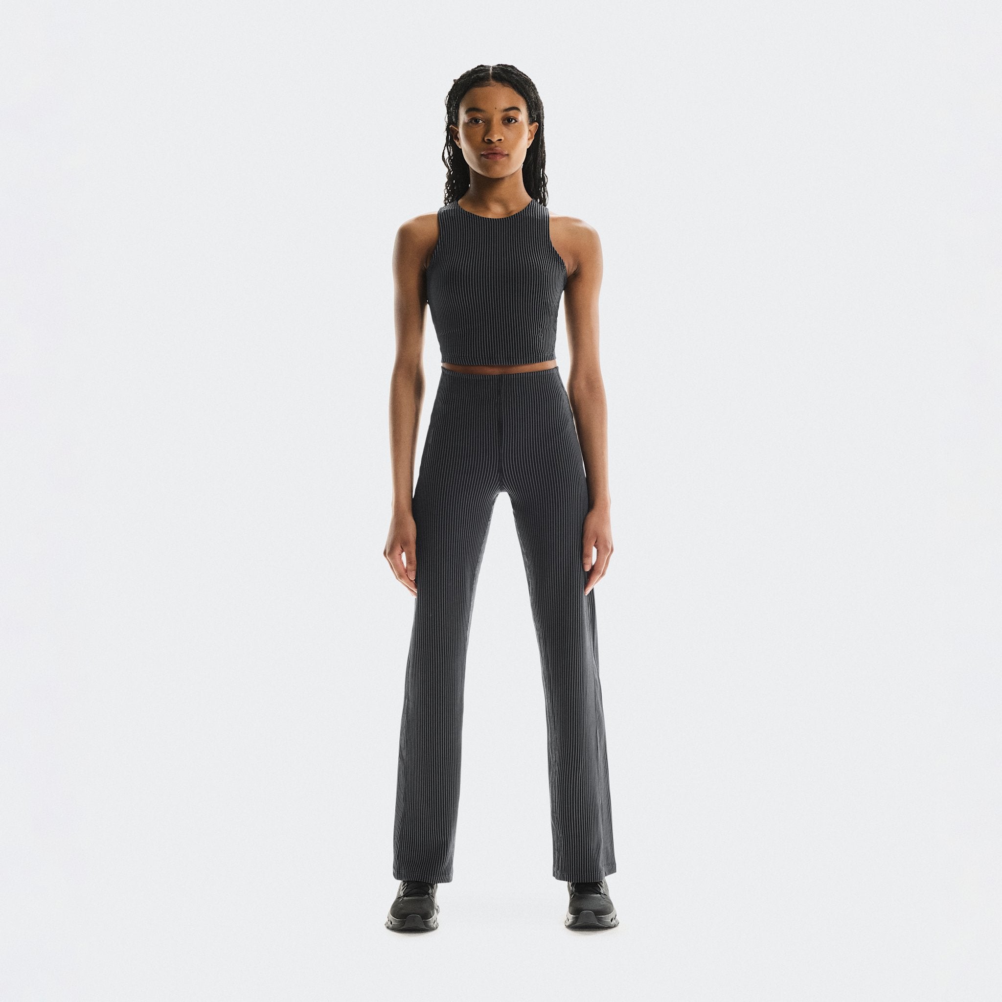 On All-Day Ribbed Pants Black | Rock