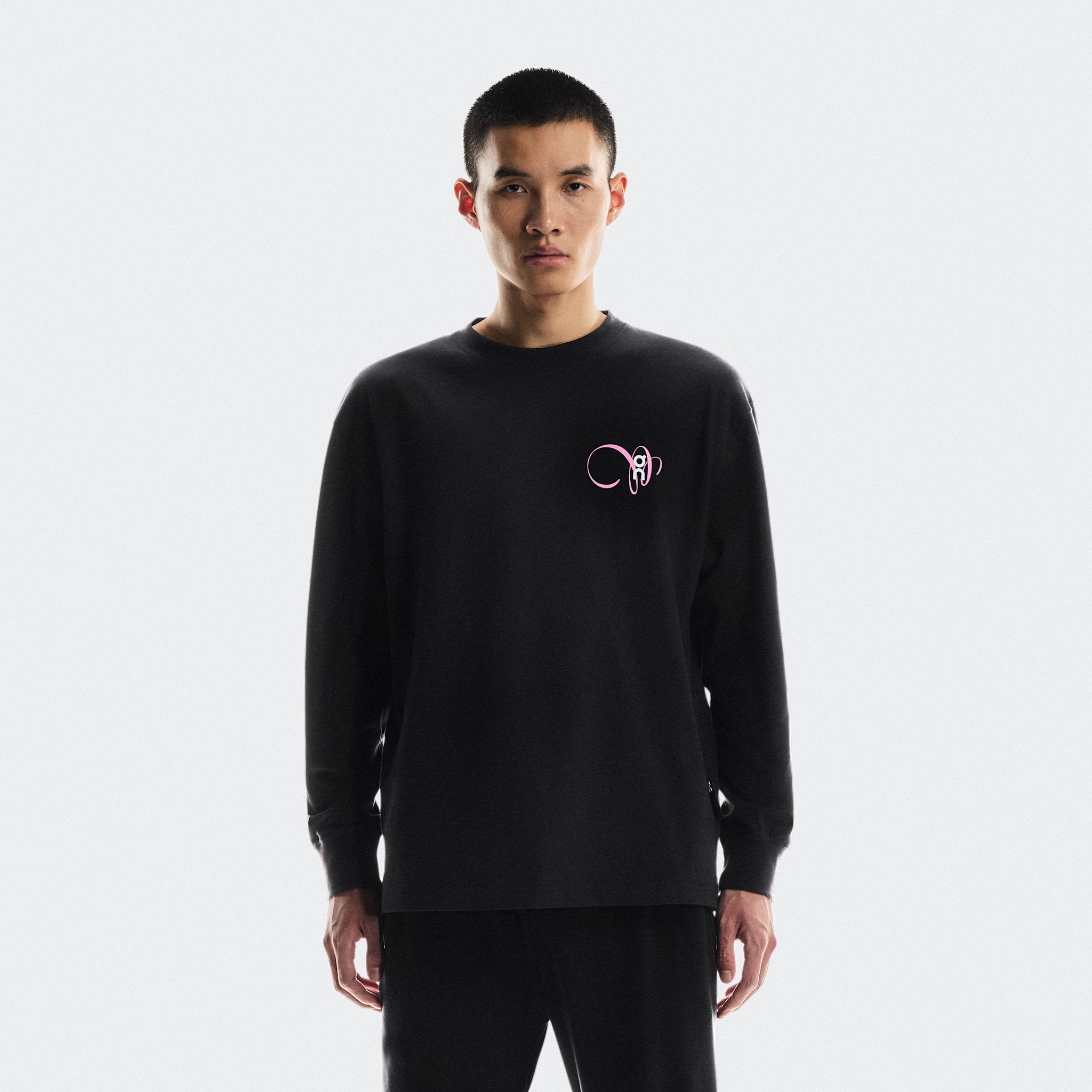 On Club Long-T Graphic Black
