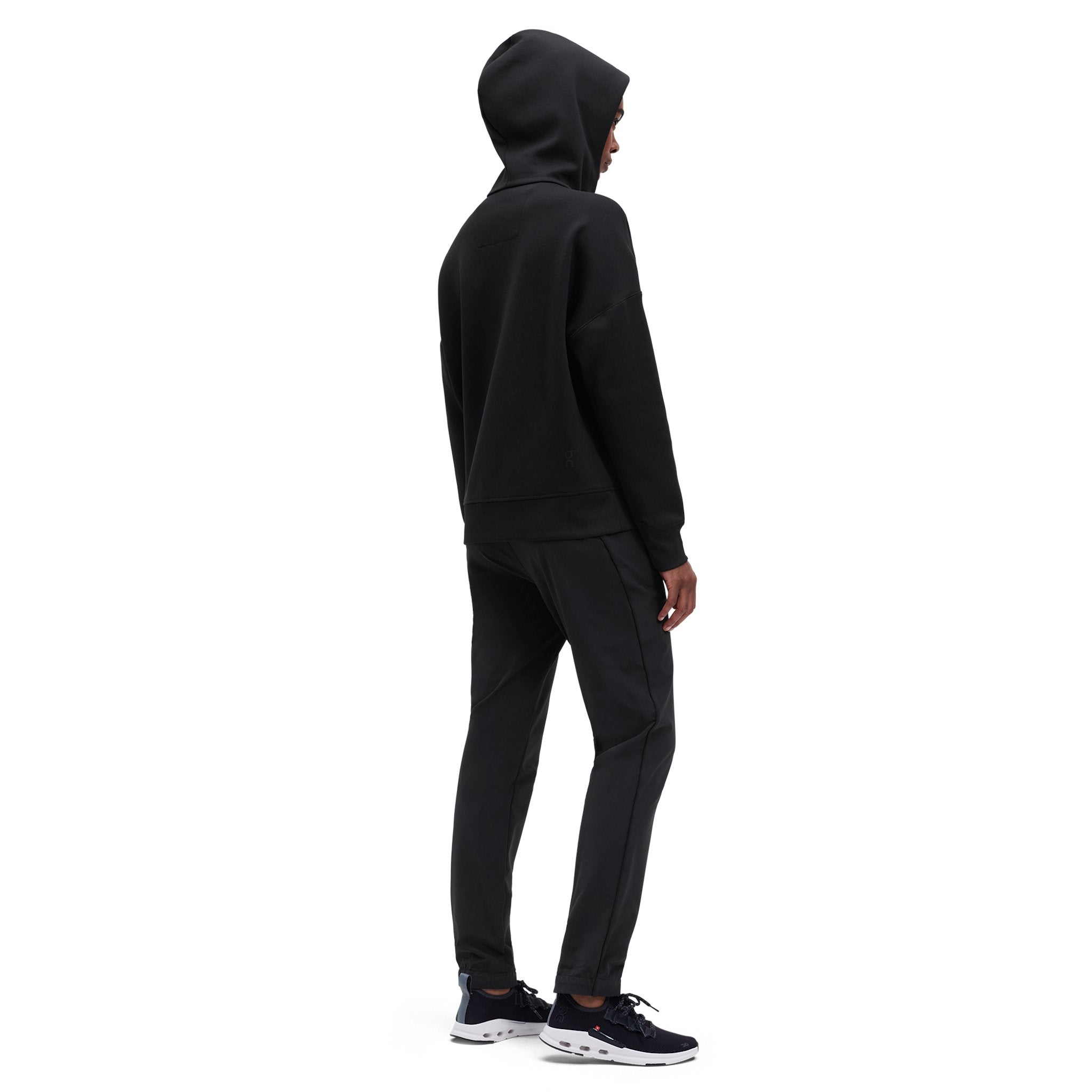On Zipped Hoodie Black