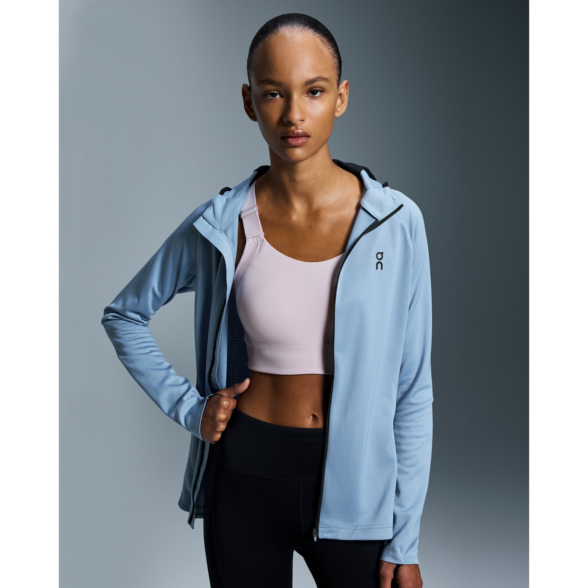 On Climate Zip Hoodie Chambray
