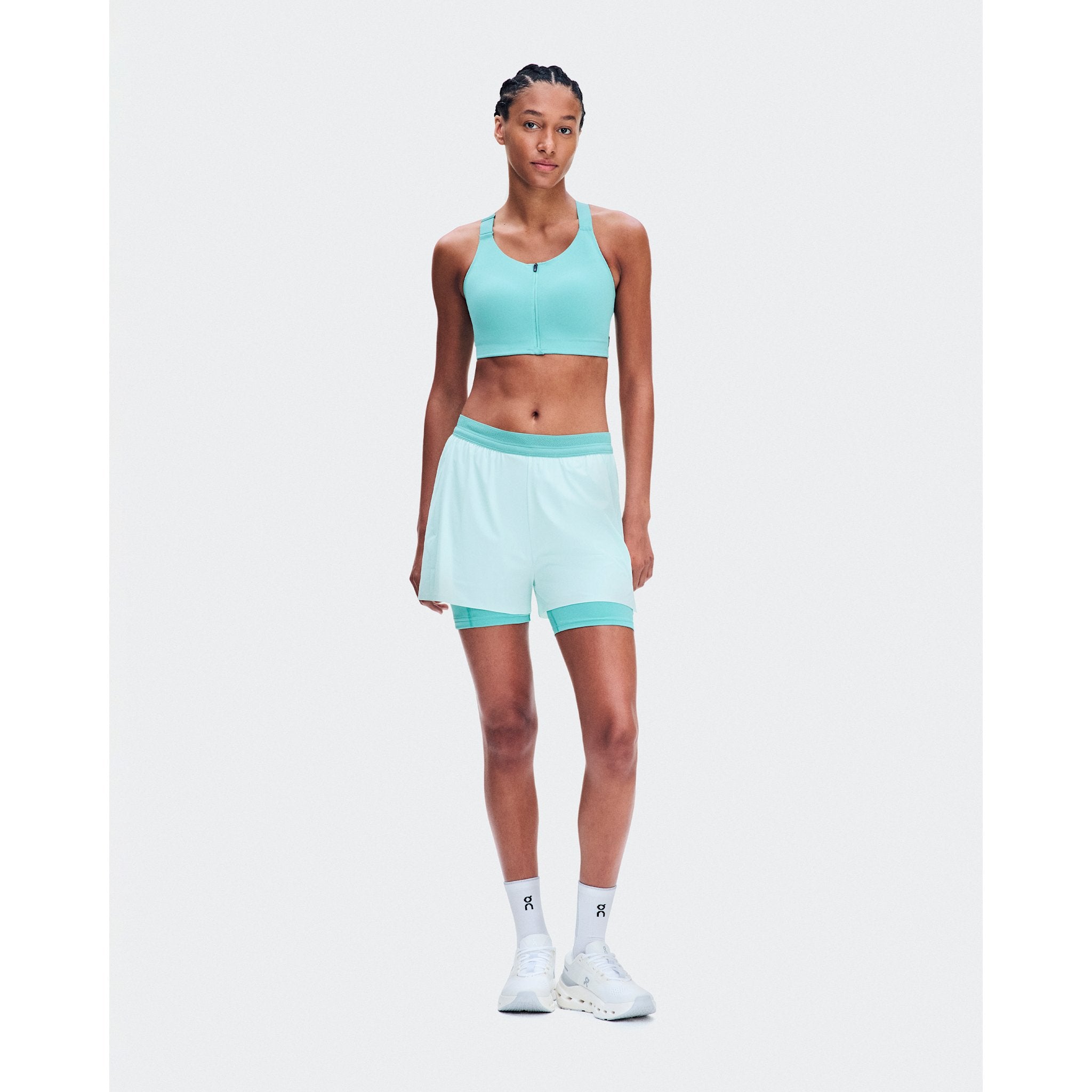 On Endurance Bra Zip Aquamarine