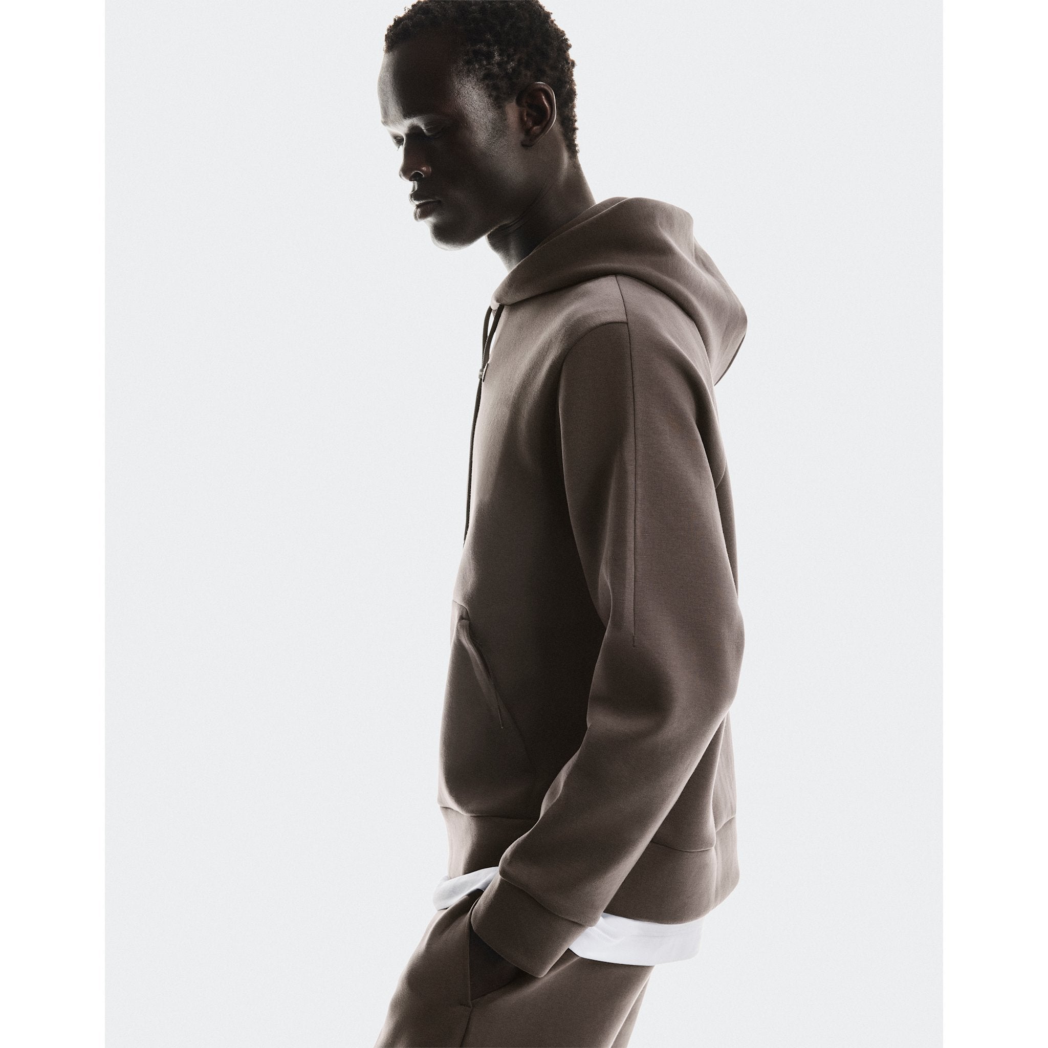 On Focus Tech Hoodie Pebble
