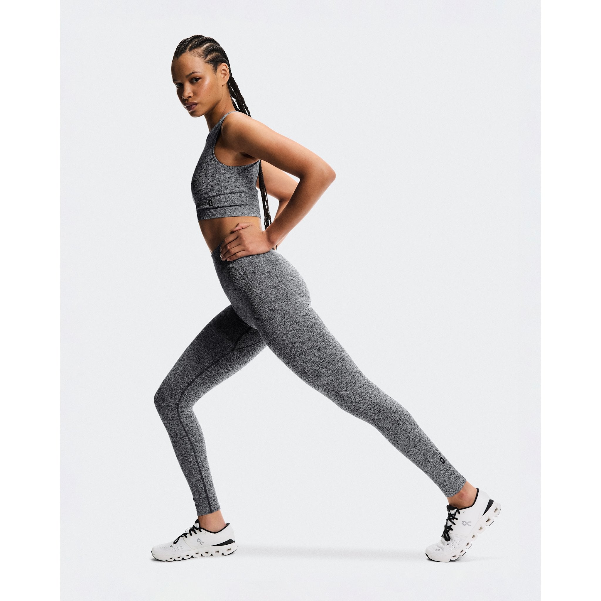 On Studio Knit Leggings Graphite Heather