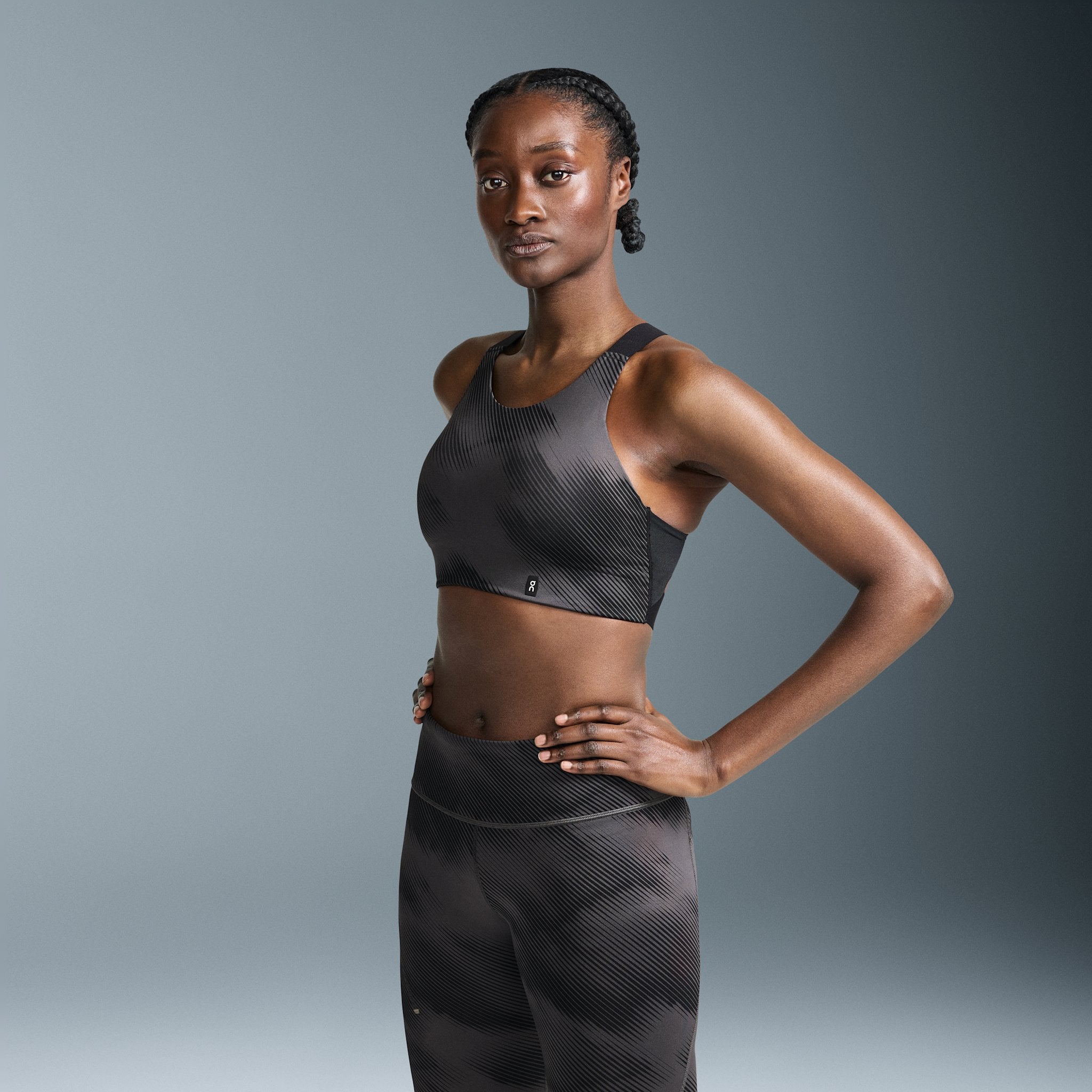 On Performance Graphic Bra Black