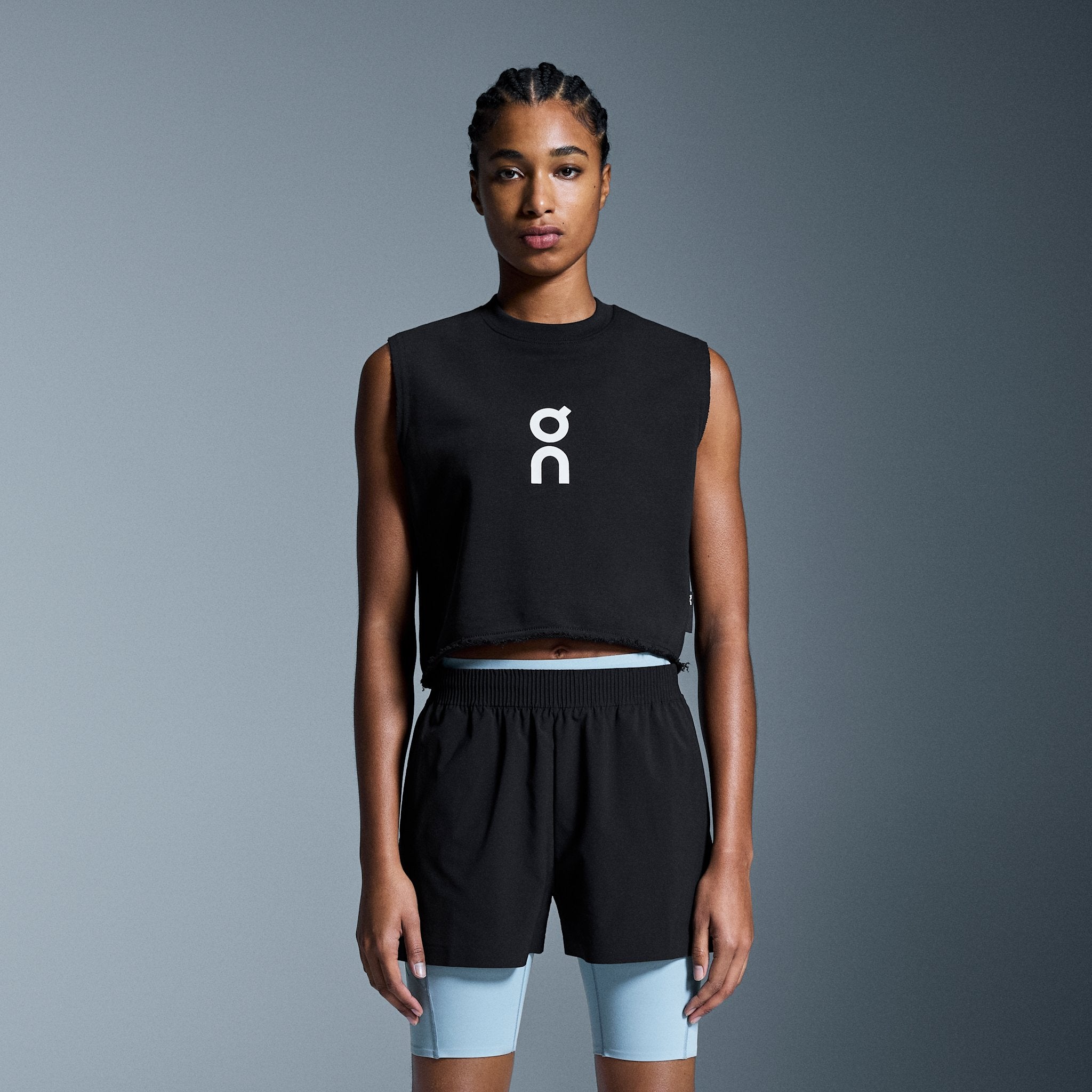 On Club Crew Crop Black