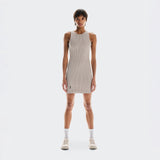 On All-Day Ribbed Dress Desert | White