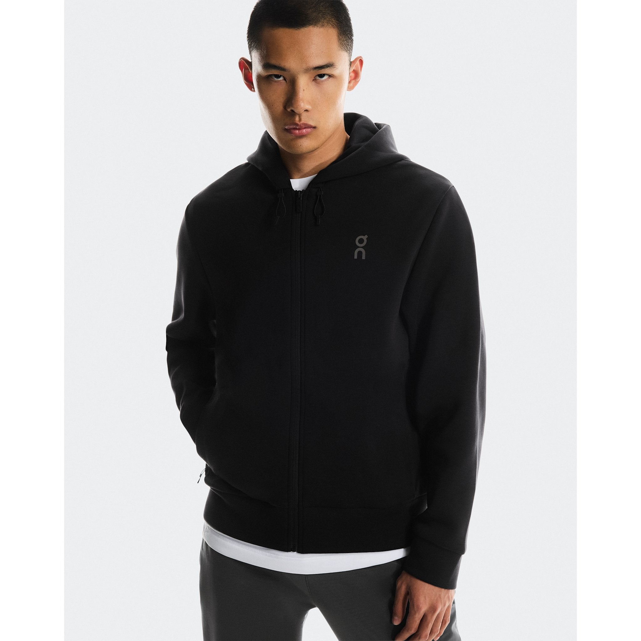 On Focus Tech Zip Hoodie Black