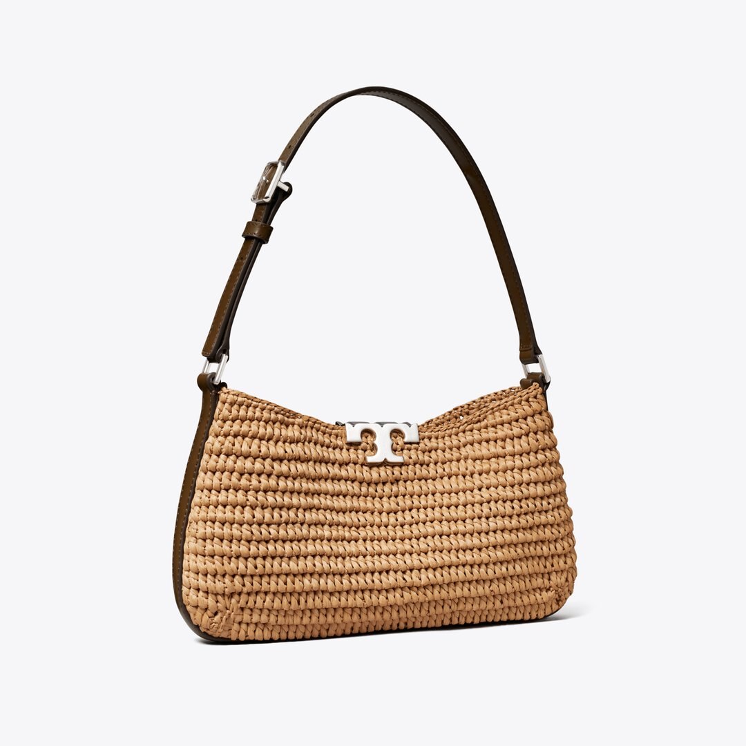 Tory Burch Eleanor Raffia Slim Shoulder Bag Honeycomb