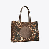 Tory Burch Ella Printed Nylon Small Tote Fall Fawn