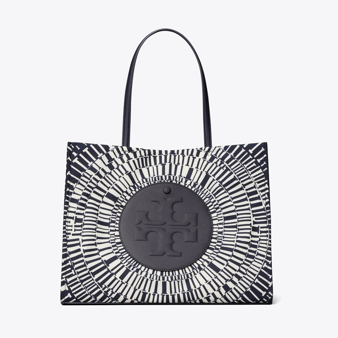 Tory Burch Ella Printed Small Tote Navy Circle