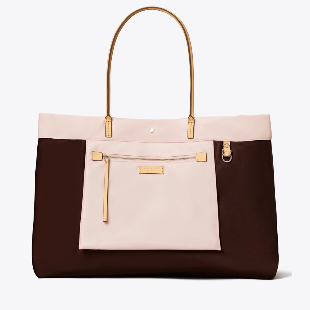 Tory Burch Ella Twist Reversible Tote ROSE MIST