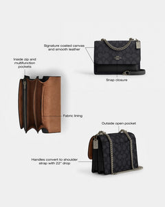 Coach Mini Klare Crossbody Bag In Signature Canvas Gold Walnut Black