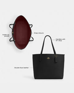 Coach City Tote Bag Gold Black