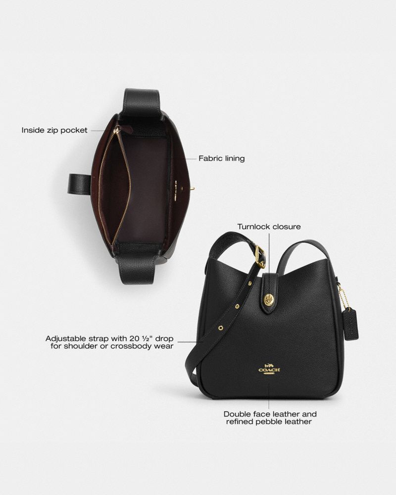Coach Hadley Convertible Crossbody Bag Gold Chalk