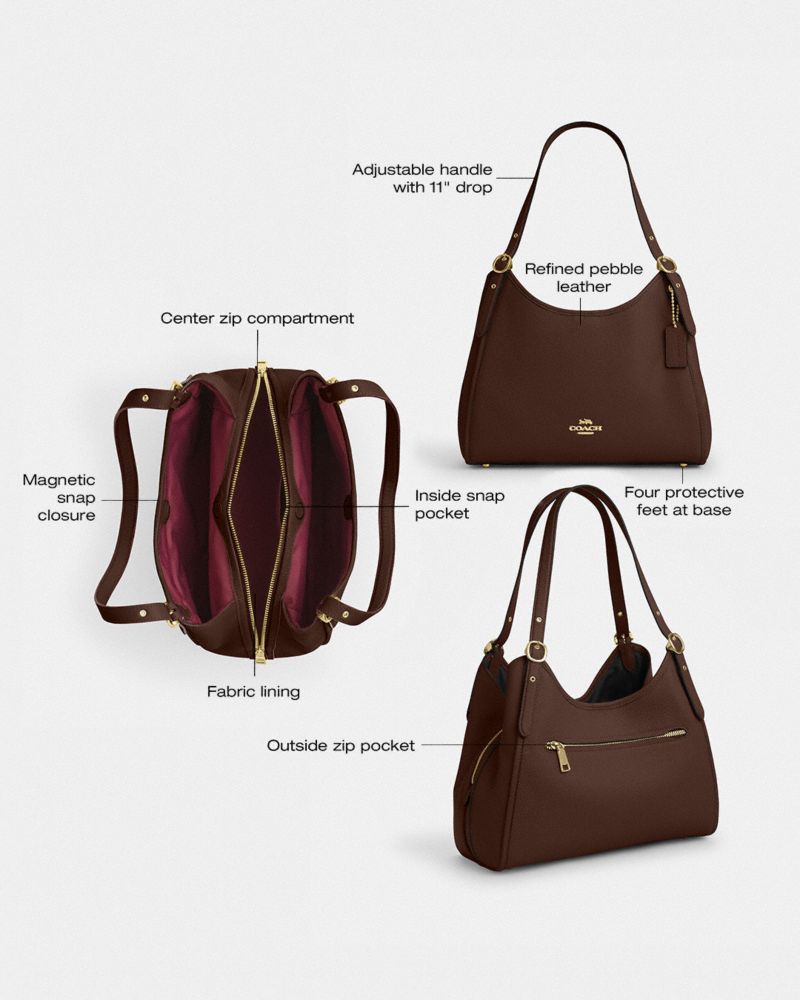 Coach Erin Shoulder Bag Gold Maple