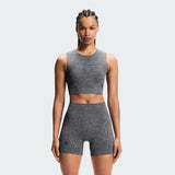 On Studio Knit Crop Graphite Heather