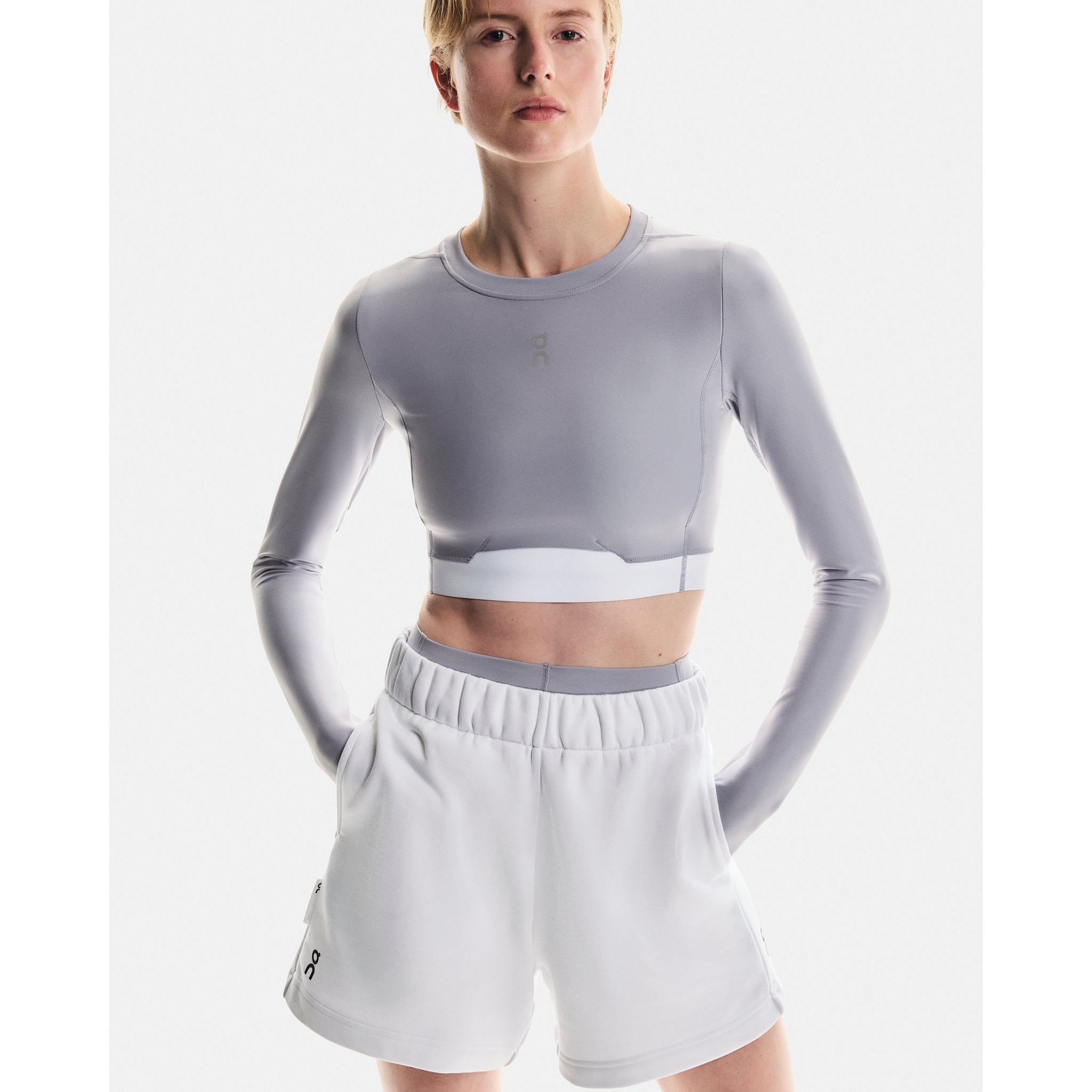 On Train Long Sleeve Crop Lilac