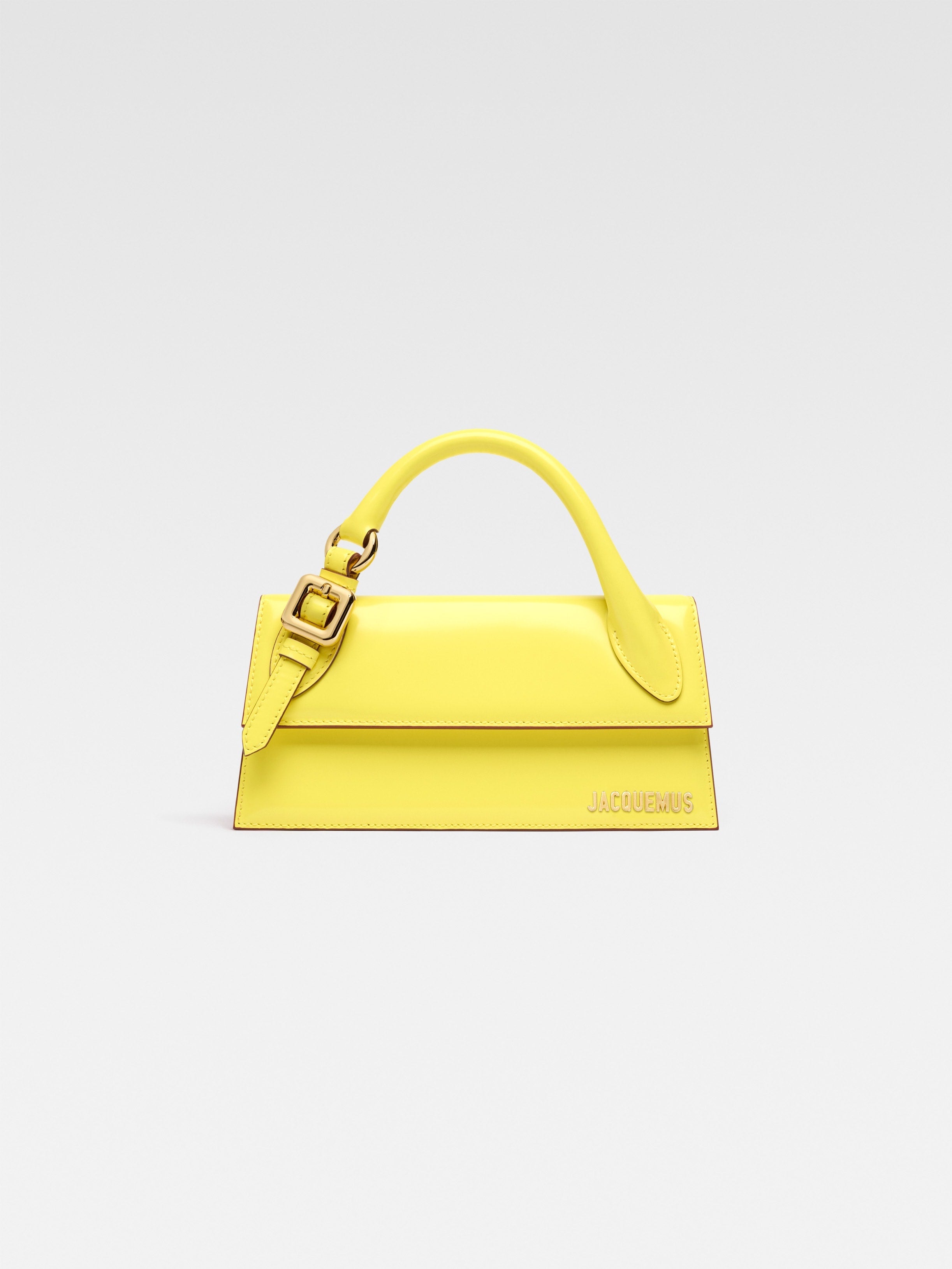 Jacquemus The Long Chiquito With Buckle Long Signature Buckled Handbag Yellow
