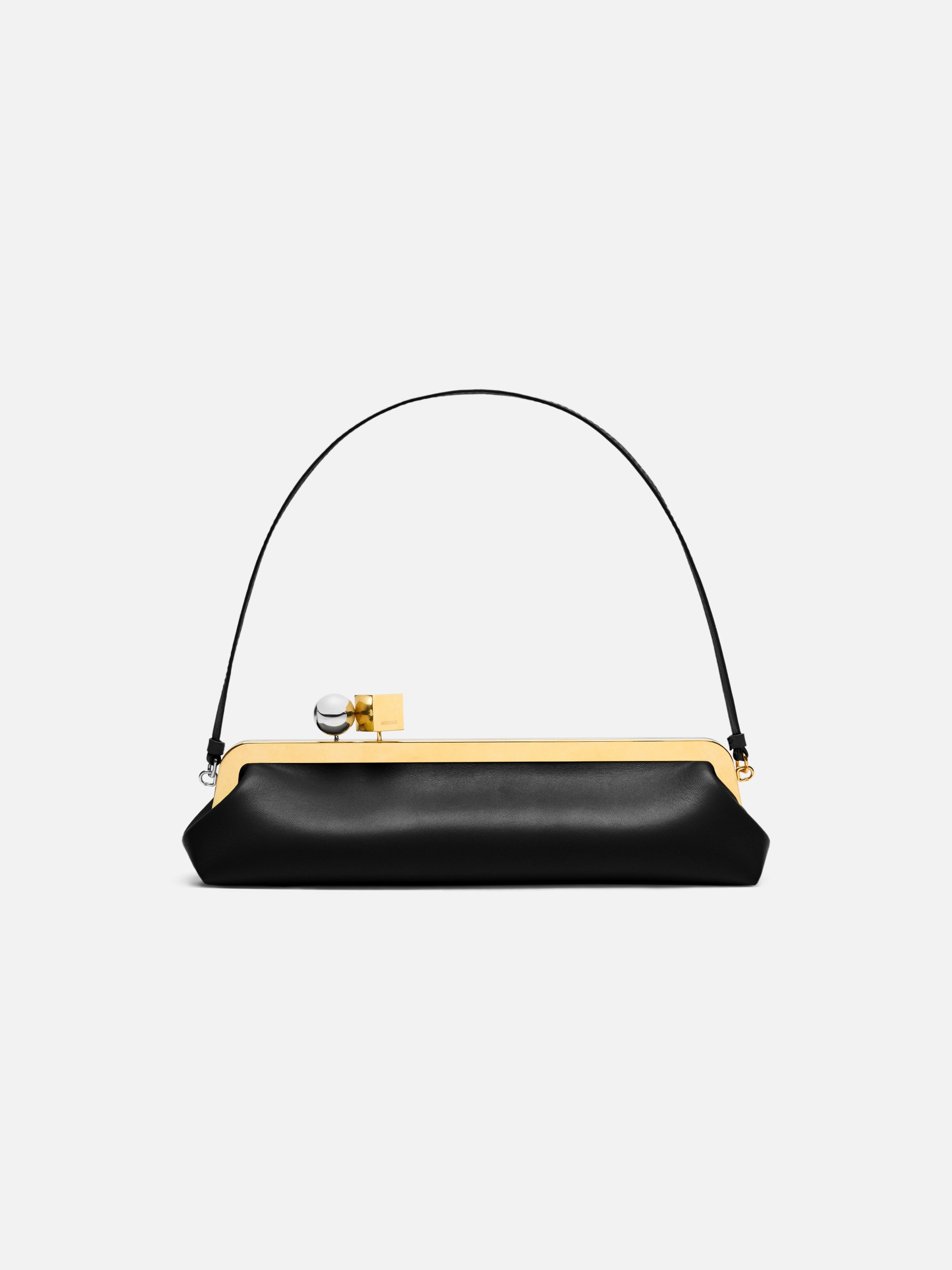 Jacquemus The Salon Clutch Long Clasp Bag Black