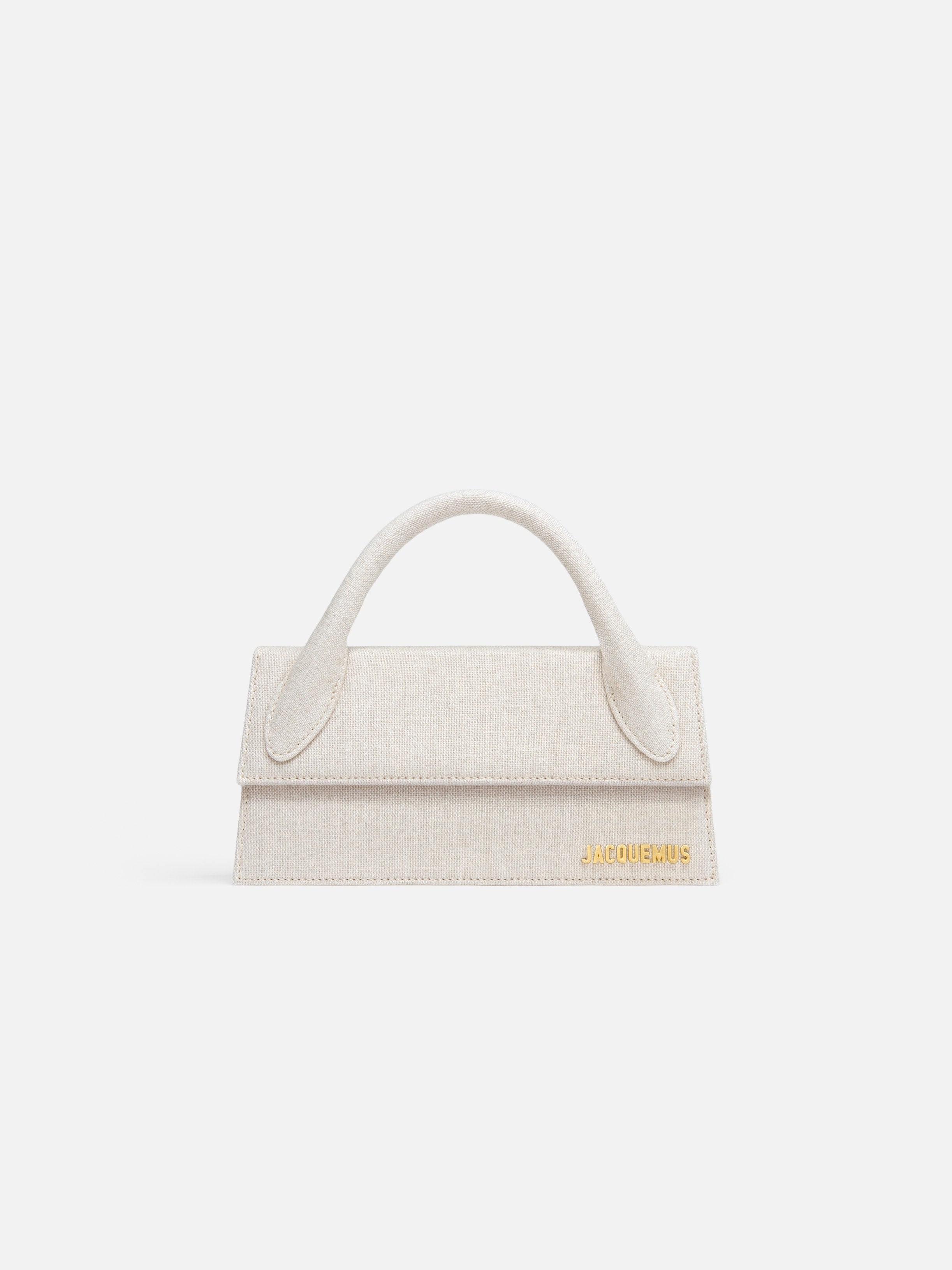 Jacquemus The Long Chiquito Linen Structured Bag Light Greige