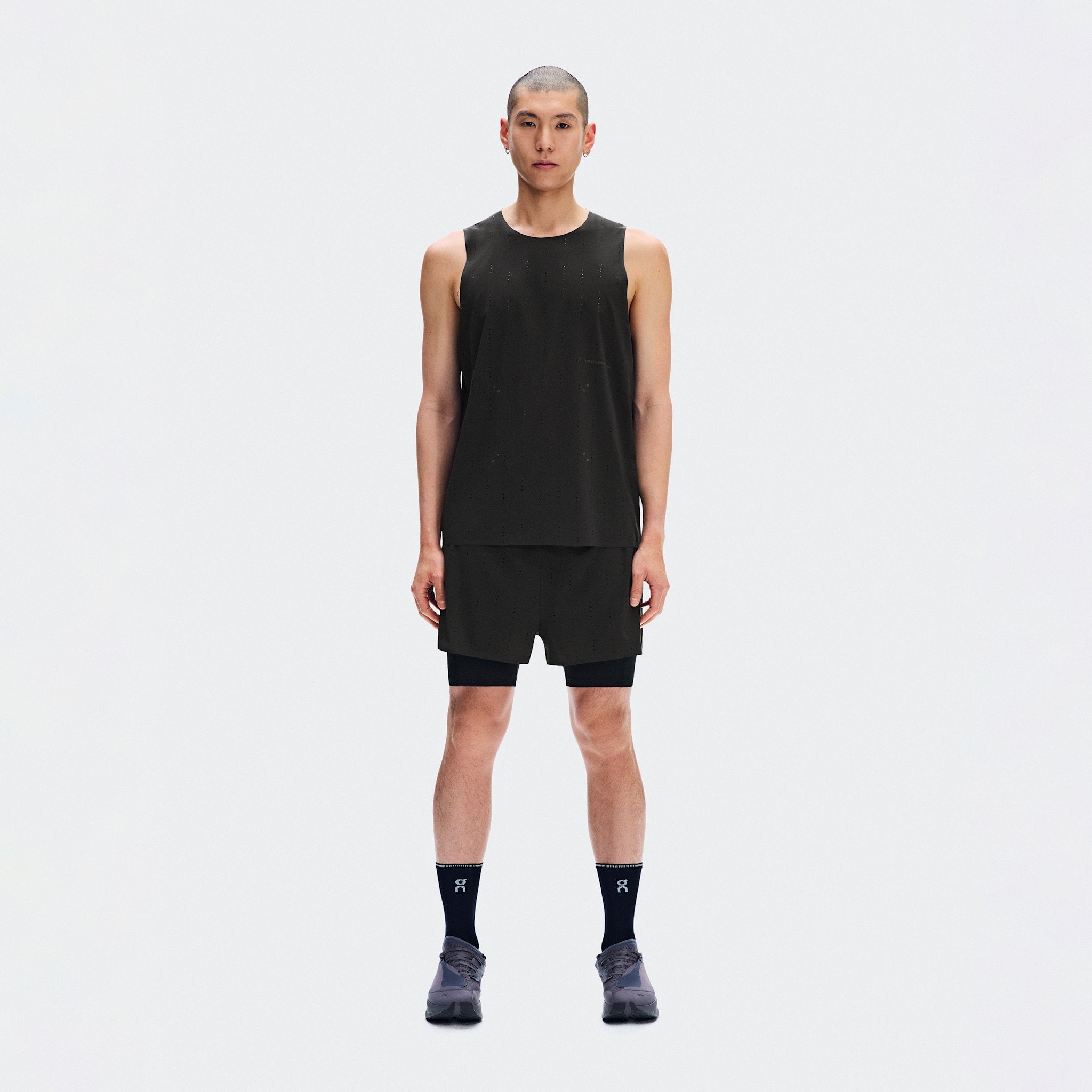 On Zero 2-in-1 Shorts PAF Molasses | Black