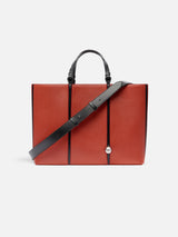 Jacquemus The Marino Horizontal Shopper Bag Soft Leather Tote Bag Terracotta