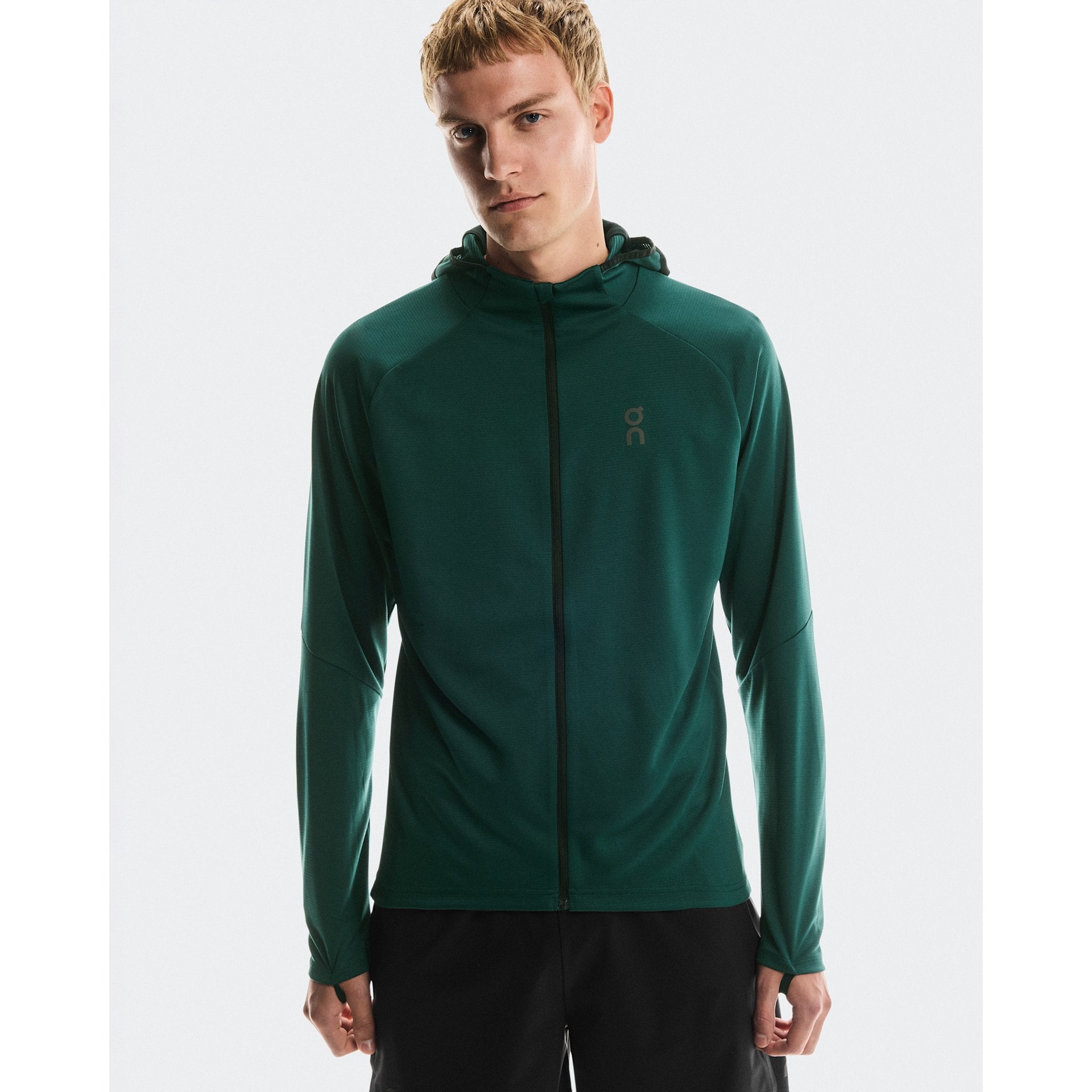 On Climate Zip Hoodie Spirulina